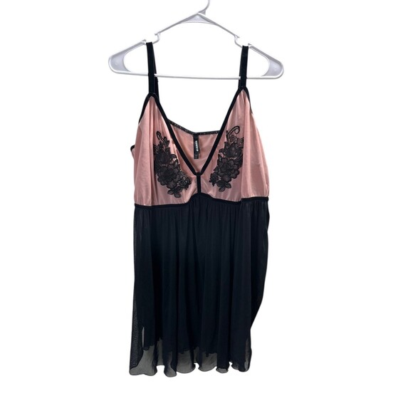 Torrid Intimates Top Women's Size 5X Pink Black Sheer - Picture 1 of 4